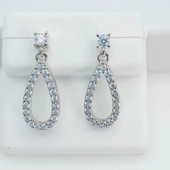 "925 Sterling Silver Cubic Zirconia Earrings, U19254846 - Picture 6 of 10